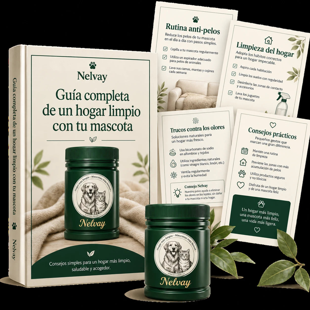 Guía completa de un hogar limpio con tu mascota, gratis con tu pedido