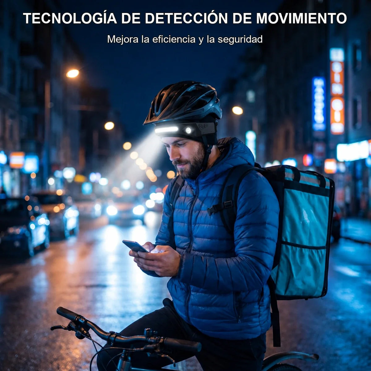 Linterna Frontal LED Recargable con Sensor de Movimiento