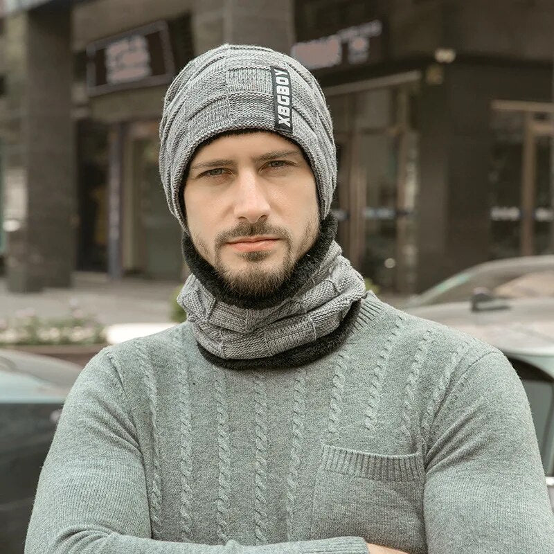 Harvey | Men's Beanie & Neck Warmer Set – Thick, Warm & Winter-Ready