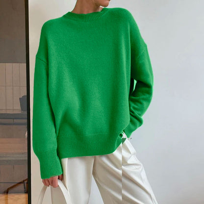 Elina | Women's Loose Knit Cashmere Sweater – Warm, Chic & Perfectly Draped