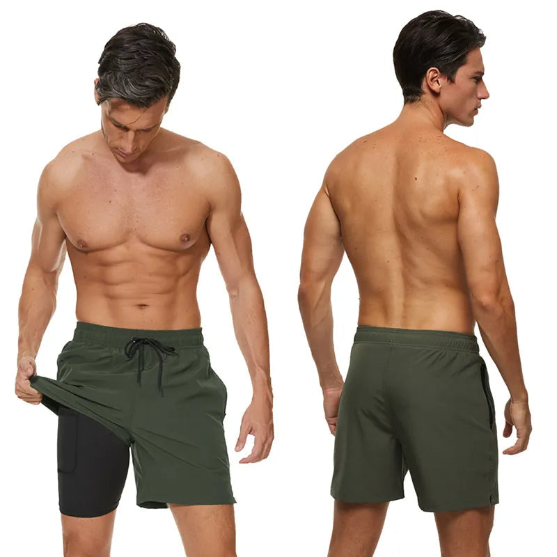 Pierce | Men's 2-Layer Swim Shorts – Sporty, Versatile & Built-In Leggings