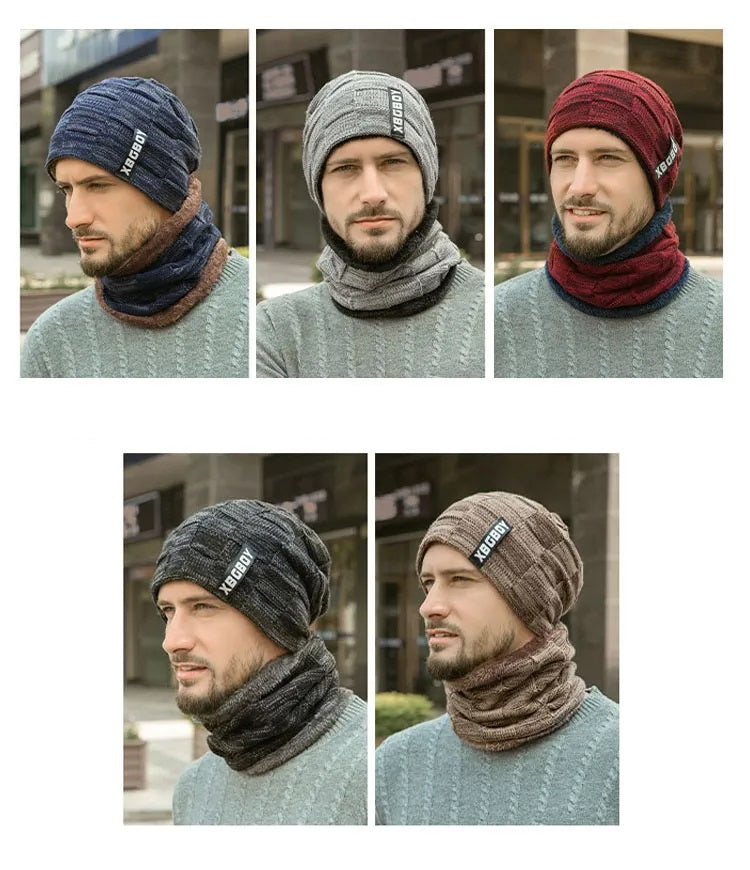 Harvey | Men's Beanie & Neck Warmer Set – Thick, Warm & Winter-Ready