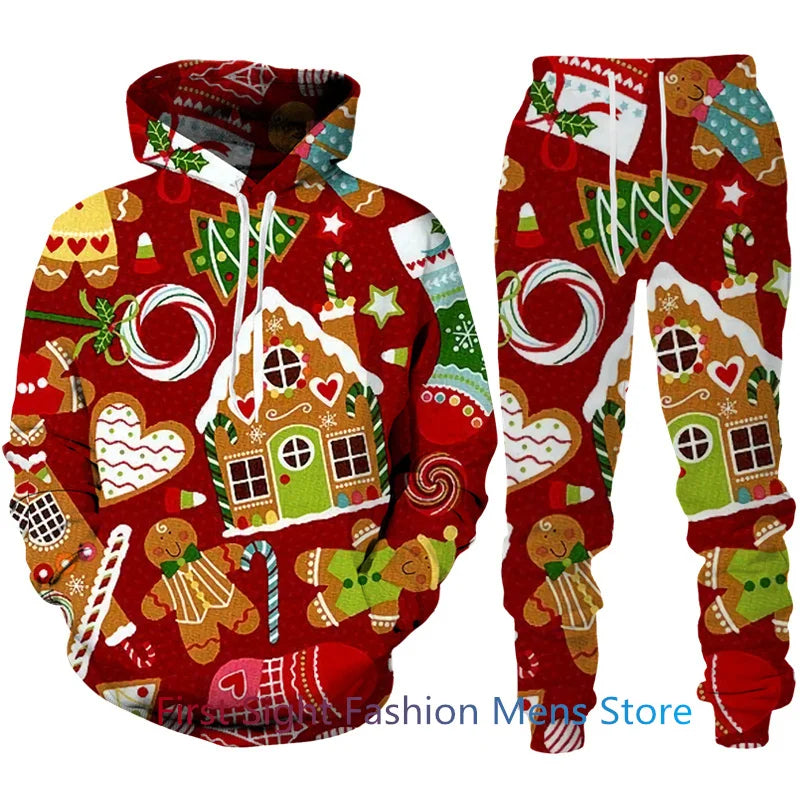 Jolly | Men's Holiday Print Tracksuit – Festive, Cozy & Perfect for the Season