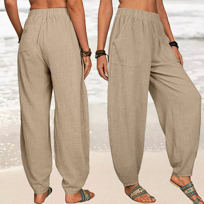 Elise | Women's Cotton Linen Pants - Casual & Relaxed-Fit