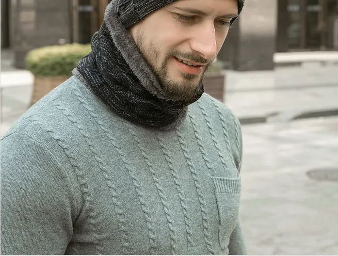 Harvey | Men's Beanie & Neck Warmer Set – Thick, Warm & Winter-Ready