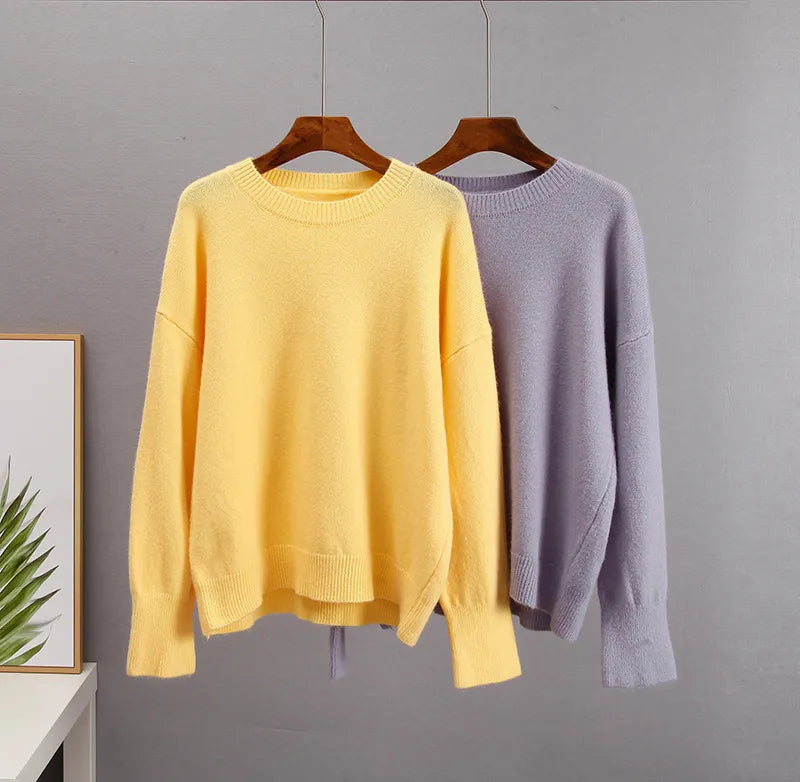 Elina | Women's Loose Knit Cashmere Sweater – Warm, Chic & Perfectly Draped