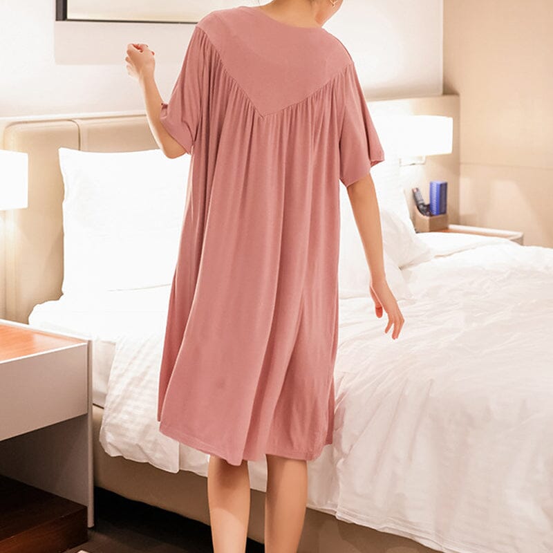 Azalea | Women's Loose-Fit Nightgown – Soft, Short Sleeves & Perfect for Lounging