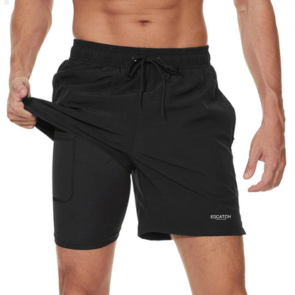 Pierce | Men's 2-Layer Swim Shorts – Sporty, Versatile & Built-In Leggings