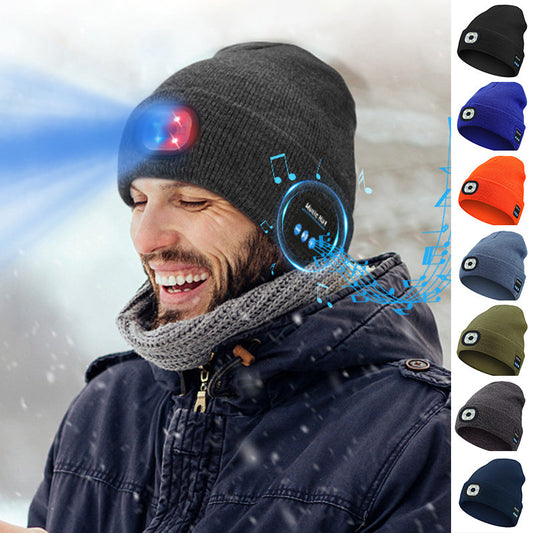 GlowTunes | Bluetooth Beanie with LED Light & Built-In Speakers – Warm & Wireless