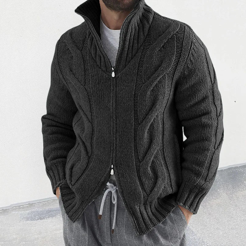 Theo | Men's Cozy Cable Knit Cardigan – Warm, Stylish & Perfect for Layering