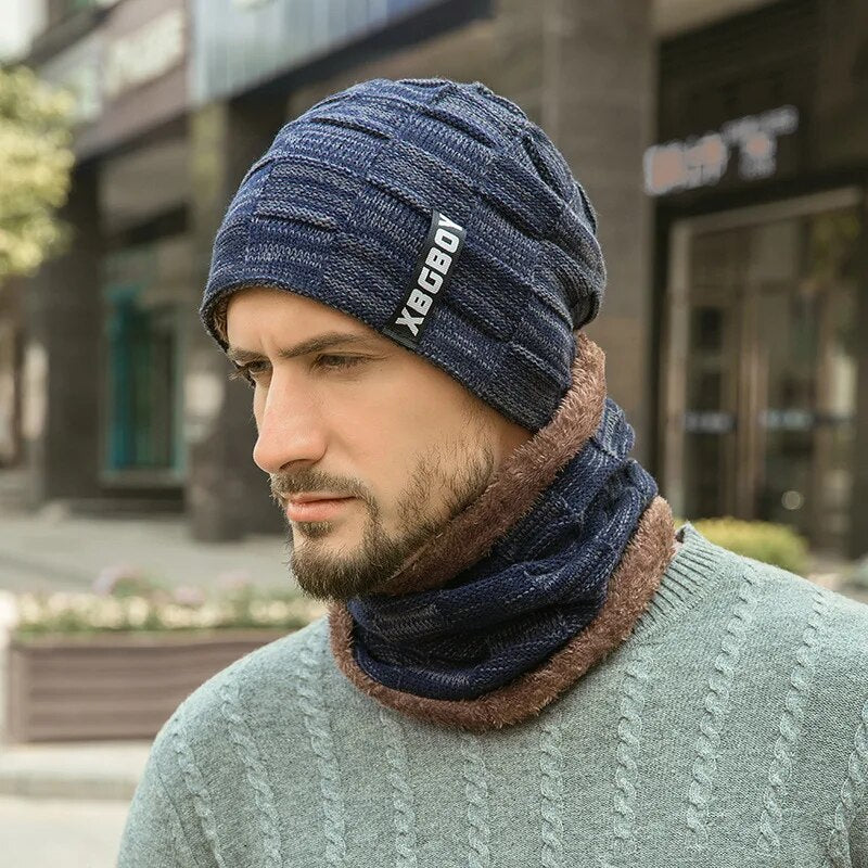 Harvey | Men's Beanie & Neck Warmer Set – Thick, Warm & Winter-Ready