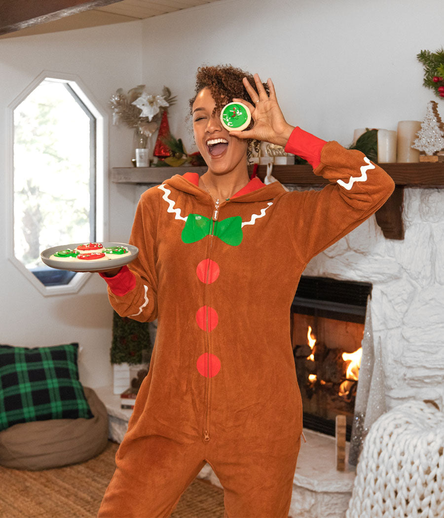 Ginger | Women's Gingerbread Man Onesie – Cozy, Festive & Holiday-Ready