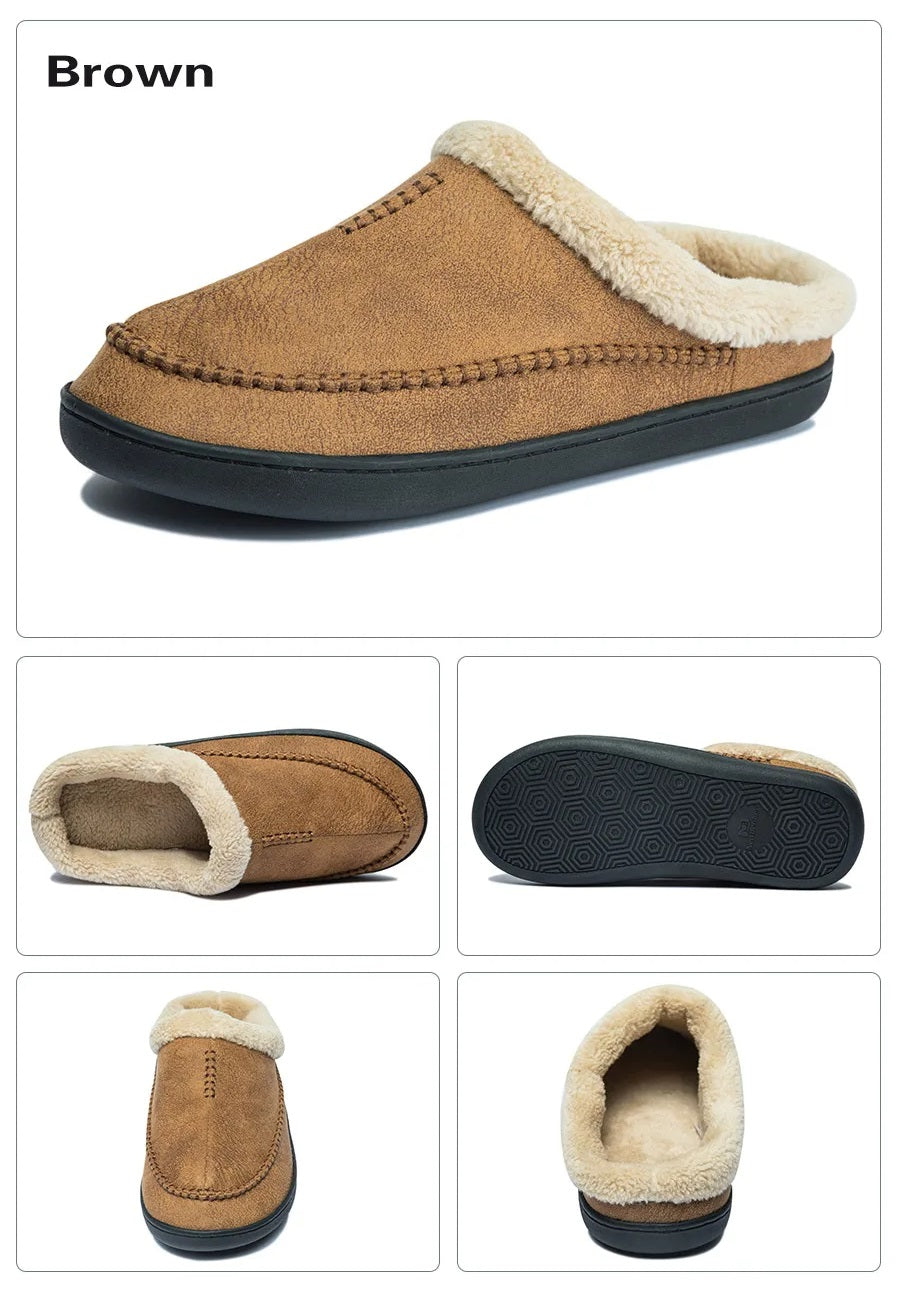 Johan | Men's Slip-On House Slippers – Breathable, Plush & Perfect for Everyday Use