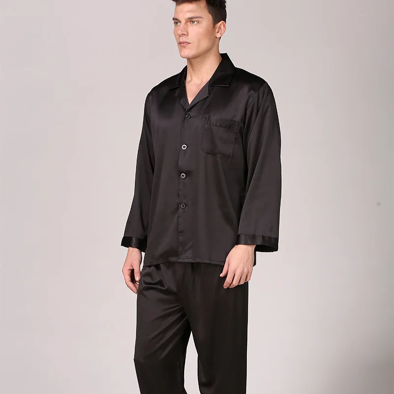 Sterling | Men's Satin Silk Pajama Set – Lightweight, Stylish & Ultra-Soft