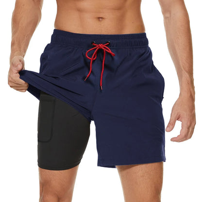 Pierce | Men's 2-Layer Swim Shorts – Sporty, Versatile & Built-In Leggings