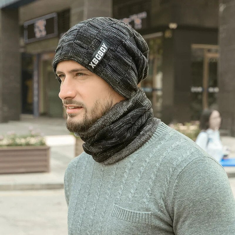 Harvey | Men's Beanie & Neck Warmer Set – Thick, Warm & Winter-Ready