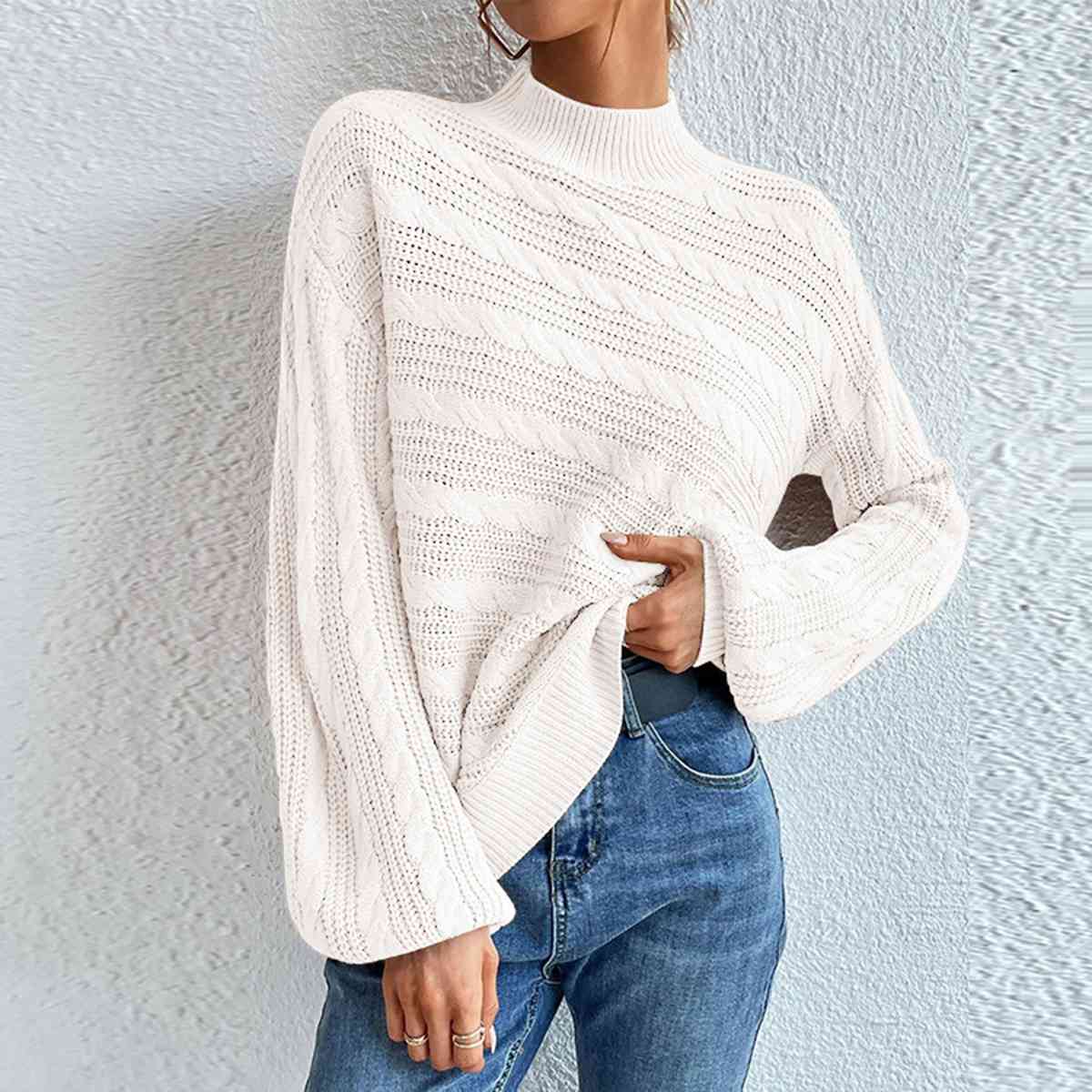 Sylvara | Cozy Cable Knit Sweater for Women Warm Fashion