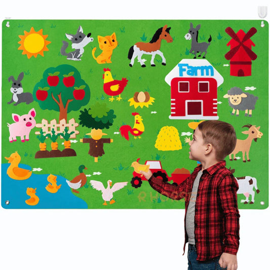 Little Explorer | Kids’ Felt Play Board – Nature & Animal-Themed Educational Fun