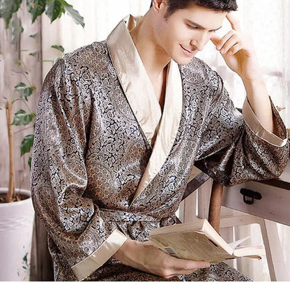 Wyatt | Men's Silky Satin Lounge Robe – Modern Fit, Soft Feel & Premium Look