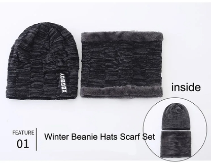 Harvey | Men's Beanie & Neck Warmer Set – Thick, Warm & Winter-Ready