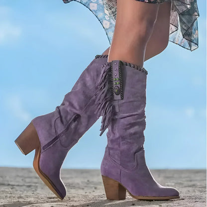 Mara | Women's Western Boots- Chic & Classic with Tassels