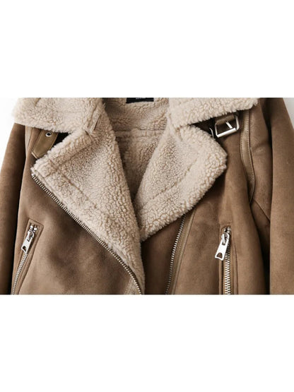 Camilla | Women's Plush-Lined Suede Coat – Chic, Timeless & Ultra-Warm