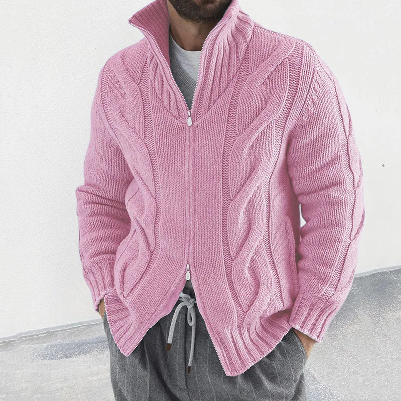 Theo | Men's Cozy Cable Knit Cardigan – Warm, Stylish & Perfect for Layering