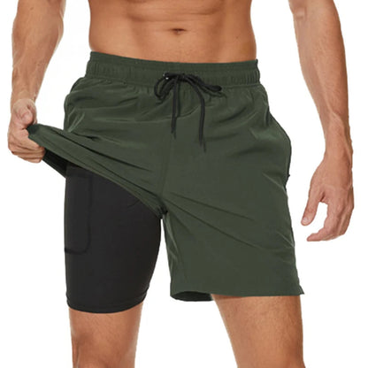 Pierce | Men's 2-Layer Swim Shorts – Sporty, Versatile & Built-In Leggings