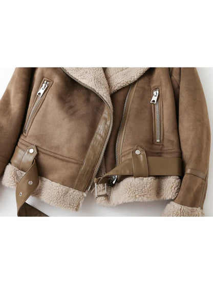 Camilla | Women's Plush-Lined Suede Coat – Chic, Timeless & Ultra-Warm