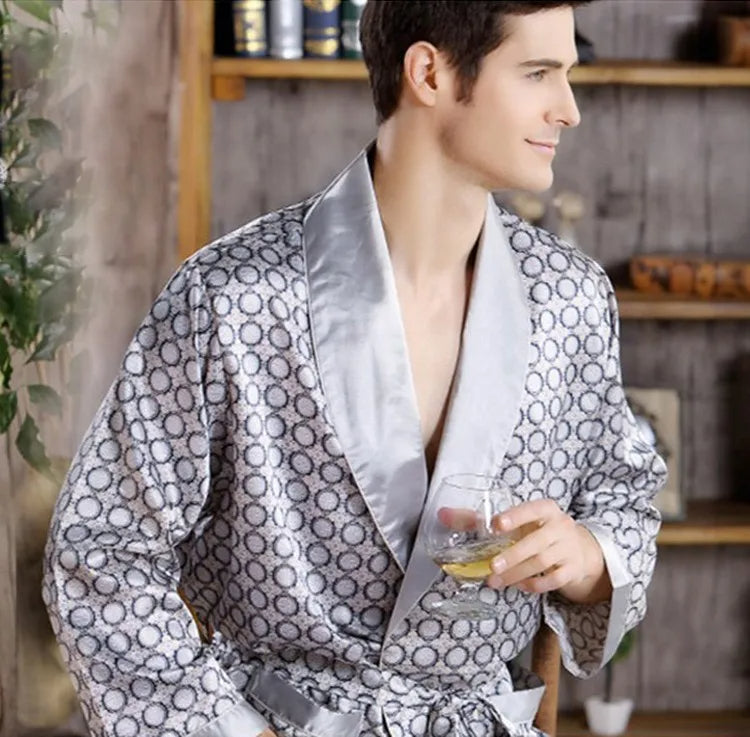 Wyatt | Men's Silky Satin Lounge Robe – Modern Fit, Soft Feel & Premium Look