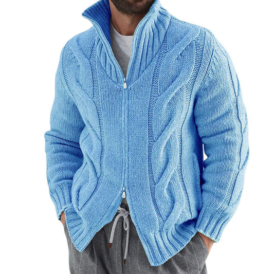 Theo | Men's Cozy Cable Knit Cardigan – Warm, Stylish & Perfect for Layering