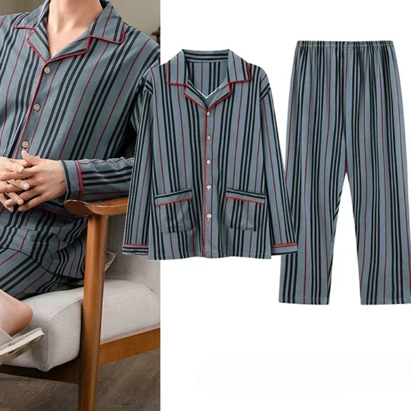 Nikolas | Men's Cotton Sleepwear Set – Classic & Comfortable Nightwear