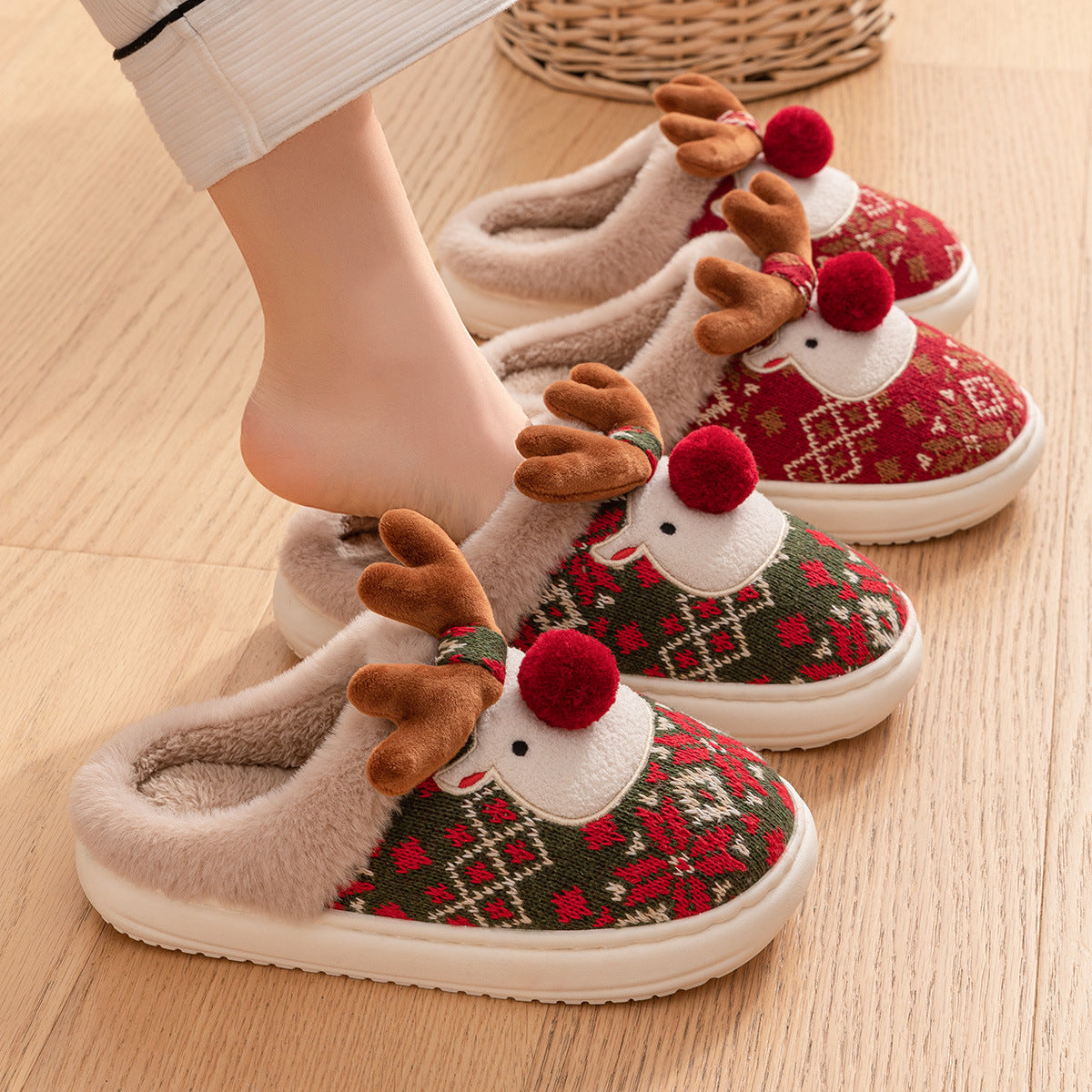 Rudolph | Christmas Reindeer Slippers – Cozy, Soft & Anti-Slip