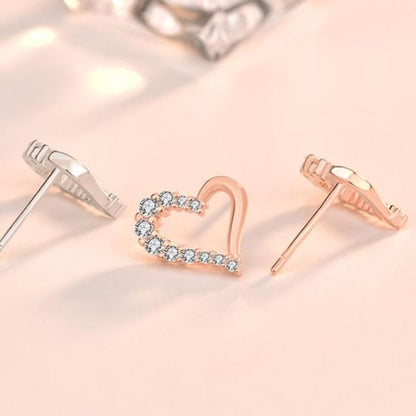 Sloane | Hollow Heart Stud Earrings- Stylish & Elegant Jewelry for Women