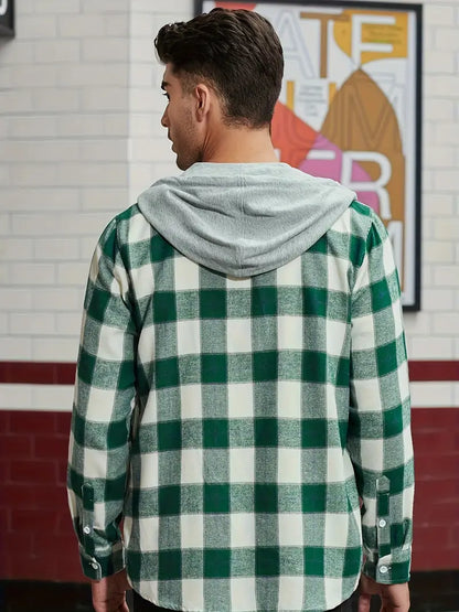 Jake Hooded Checkered Shirt - Casual Style with a Cozy Hood