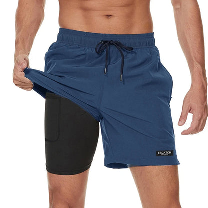 Pierce | Men's 2-Layer Swim Shorts – Sporty, Versatile & Built-In Leggings