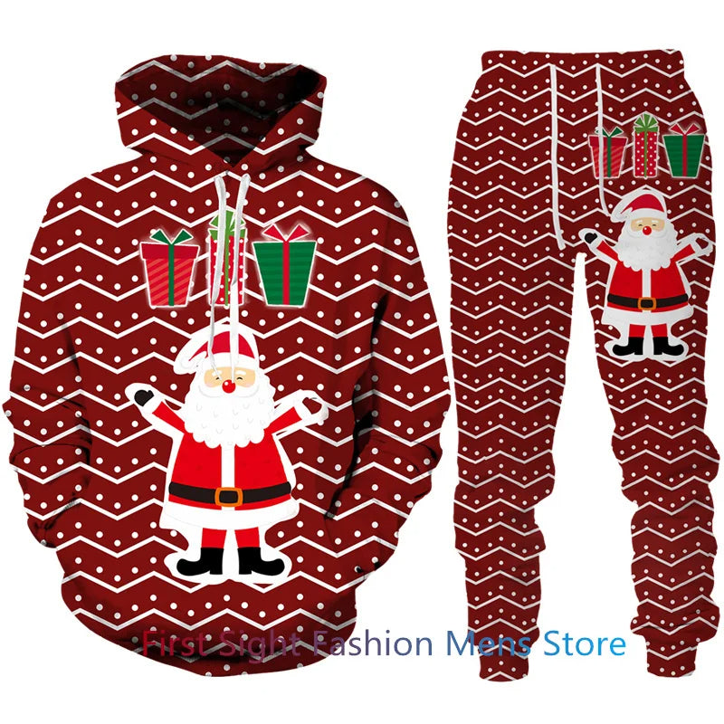 Jolly | Men's Holiday Print Tracksuit – Festive, Cozy & Perfect for the Season