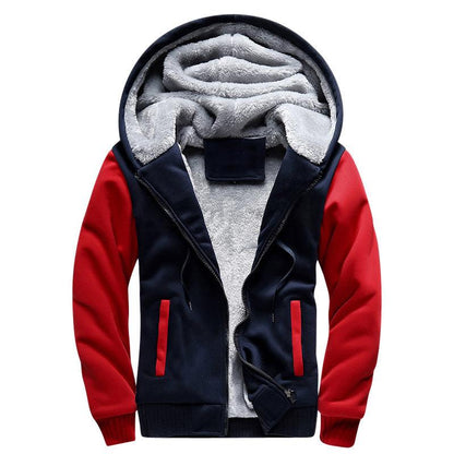 Ezra | Men's Hooded Winter Jacket – Fleece-Lined for Casual and Sporty Style