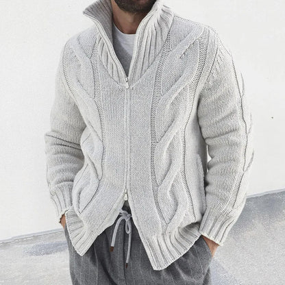 Theo | Men's Cozy Cable Knit Cardigan – Warm, Stylish & Perfect for Layering