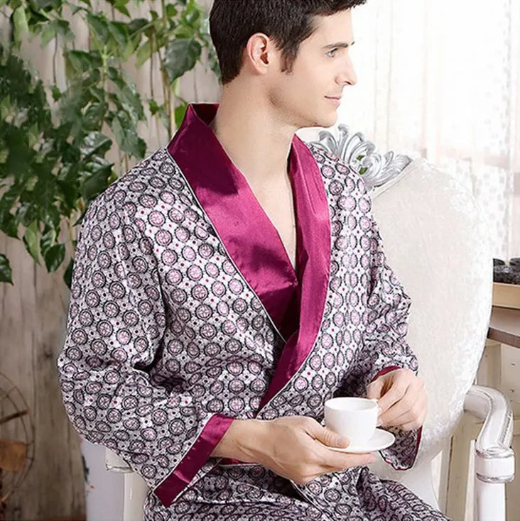 Wyatt | Men's Silky Satin Lounge Robe – Modern Fit, Soft Feel & Premium Look