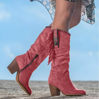 Mara | Women's Western Boots- Chic & Classic with Tassels