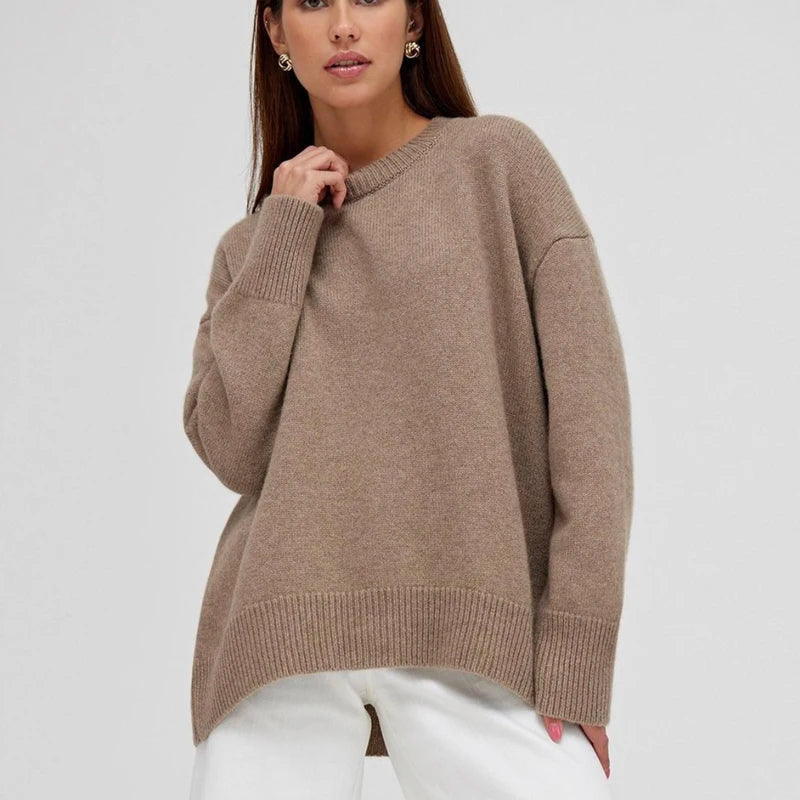 Elina | Women's Loose Knit Cashmere Sweater – Warm, Chic & Perfectly Draped