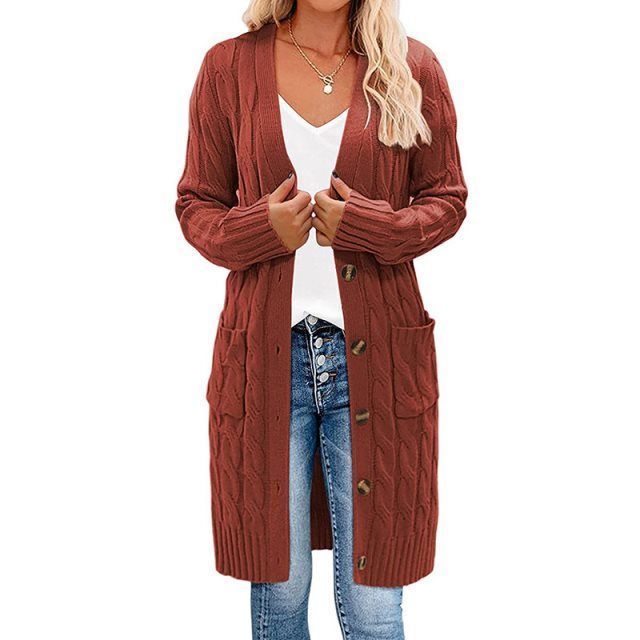 Aliya | Women's Chunky Knit Long Cardigan – Soft, Relaxed & Ultra-Comfortable