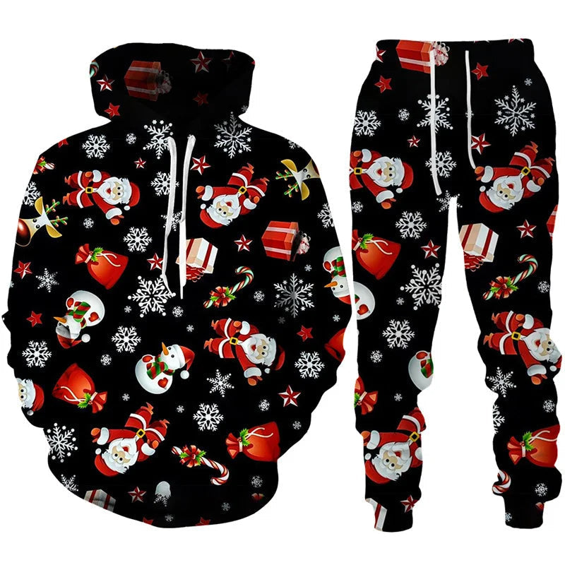 Clyde | Men's Christmas Pajama Set – Cozy Hoodie Sweater & Jogger Pants