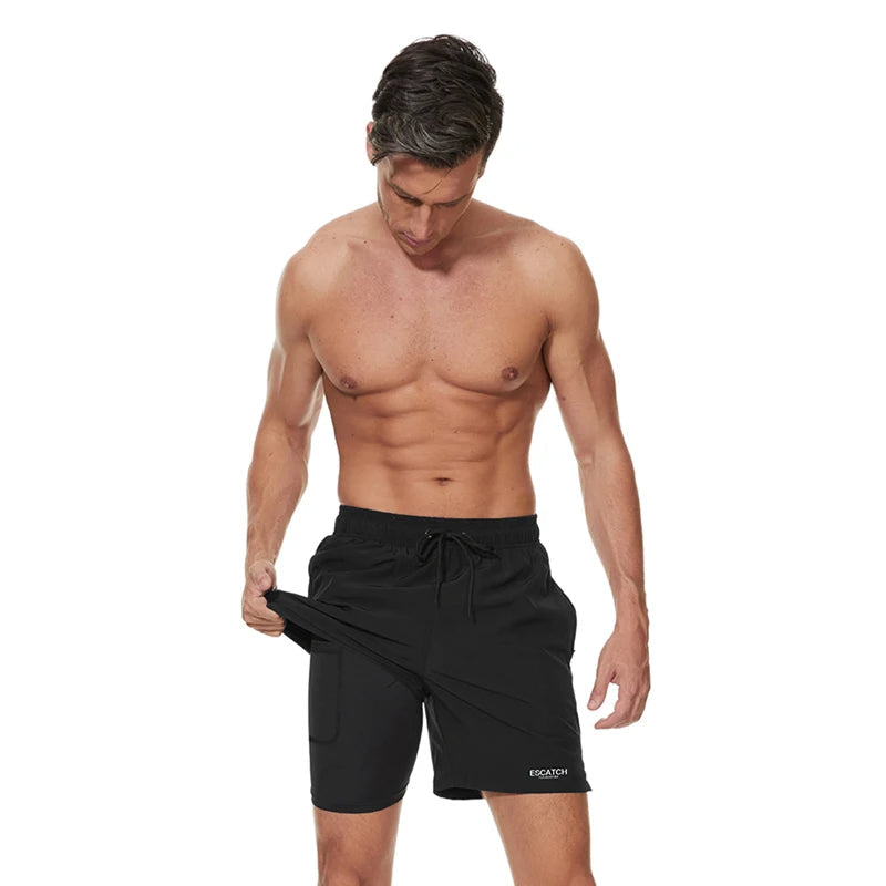 Pierce | Men's 2-Layer Swim Shorts – Sporty, Versatile & Built-In Leggings