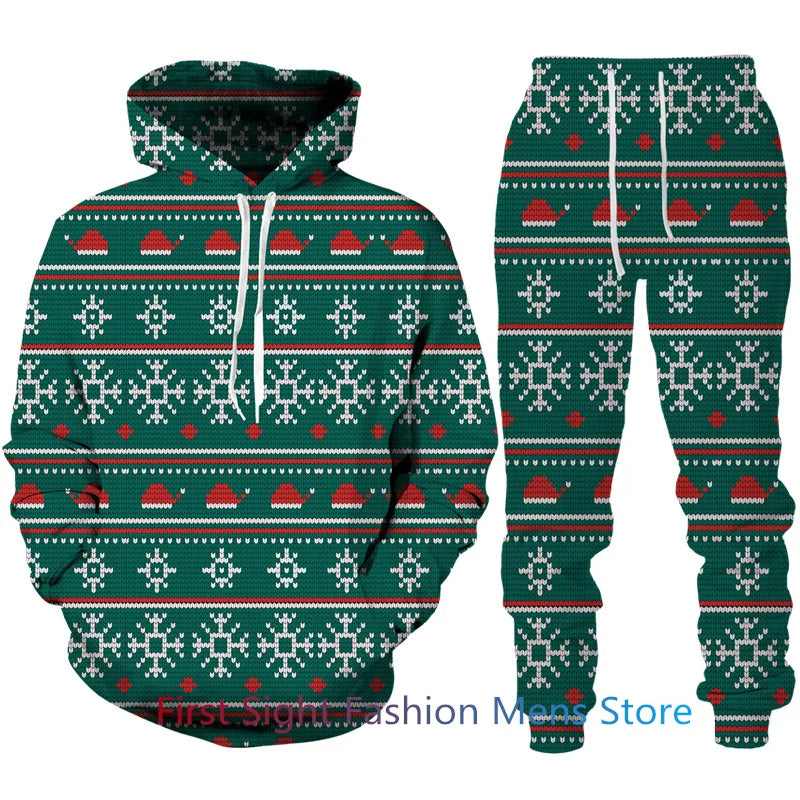 Jolly | Men's Holiday Print Tracksuit – Festive, Cozy & Perfect for the Season