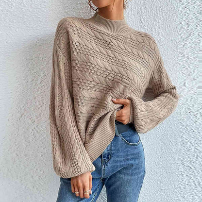 Sylvara | Cozy Cable Knit Sweater for Women Warm Fashion