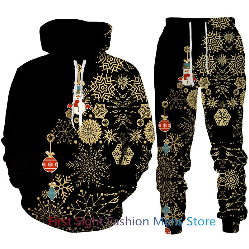 Jolly | Men's Holiday Print Tracksuit – Festive, Cozy & Perfect for the Season