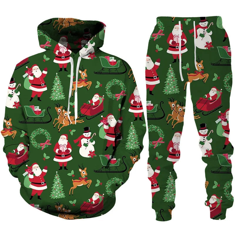 Clyde | Men's Christmas Pajama Set – Cozy Hoodie Sweater & Jogger Pants