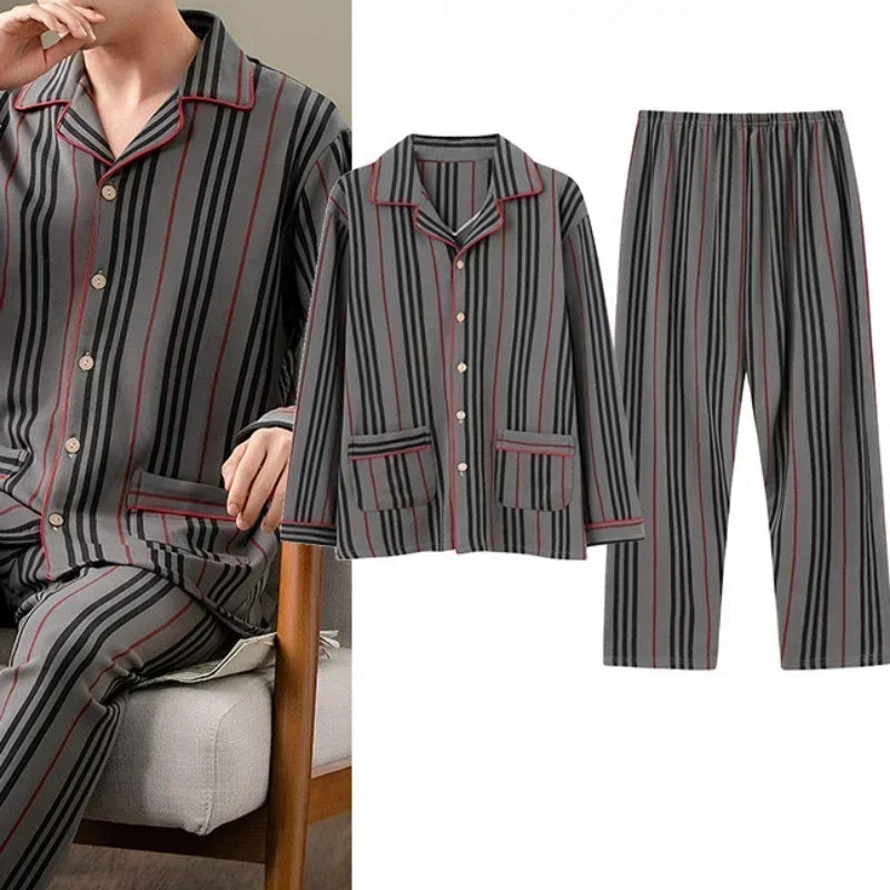 Nikolas | Men's Cotton Sleepwear Set – Classic & Comfortable Nightwear